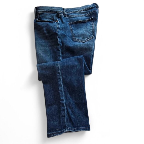 Loft Outlet Denim - Loft Outlet Womens Button Fly Blue Denim Boyfrniend Jeans Size 14